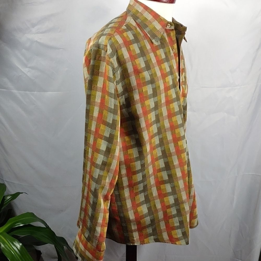 Norm Thompson Fall Color Check Shirt - Picture 3 of 6